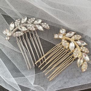 Bridesmaid Crystal rhinestone Small Leaf Comb gift